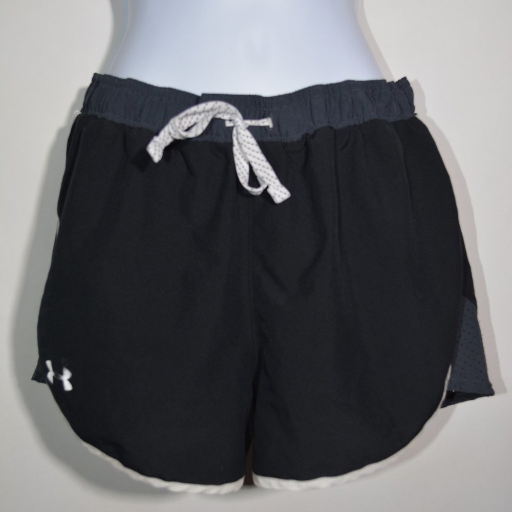 Under Armour black with white trim athletic shorts